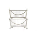 Spectrum Diversified Ashley Small Stacking Basket Ivory: Metal Storage Drawer & Stacking Storage Solution