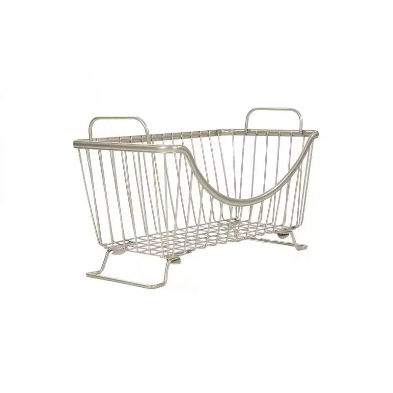 Small Stackable Metal Storage Basket – Ivory