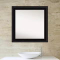32" x 32" Square Framed Wall Mirror, Black