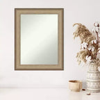 23" x 29" Brushed Bronze Framed Wall Mirror – Rectangle, Modern Style