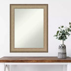 23" x 29" Brushed Bronze Framed Wall Mirror – Rectangle, Modern Style