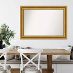 41.75" x 29.75" Framed Rectangle Wall Mirror with Gold Ornate Frame