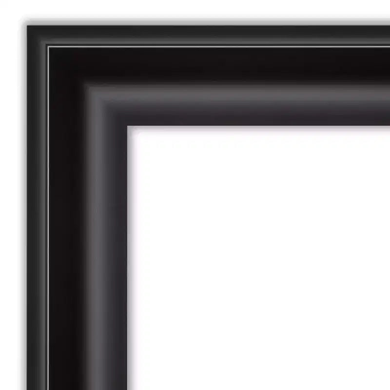 30" x 66" Full Length Floor Leaner Mirror with Black Frame