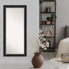 30" x 66" Full Length Floor Leaner Mirror with Black Frame