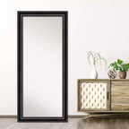 30" x 66" Full Length Floor Leaner Mirror with Black Frame