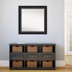 32" x 32" Square Framed Bathroom Wall Mirror - Black