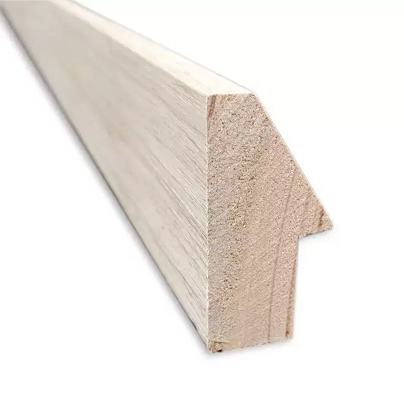 39" x 28" Non-Beveled Whitewash Wood Wall Mirror