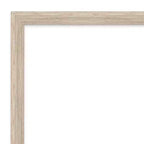 39" x 28" Non-Beveled Whitewash Wood Wall Mirror