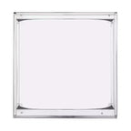 Square Glass-Top End Table with Iron Frame