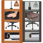 High Back Executive Office Chair with Adjustable Height, Lumbar Support and Flip-Up Arms