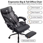 High Back Executive Office Chair with Adjustable Height, Lumbar Support and Flip-Up Arms