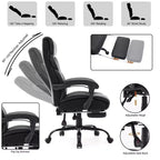 High Back Executive Office Chair with Adjustable Height, Lumbar Support and Flip-Up Arms