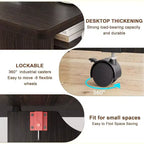 Foldable Drop Leaf Dining Table with Storage Shelves and Wheels