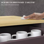 Kitchen Storage Cabinet with Wood Top, Adjustable Shelf and 2 Drawers