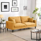 3-Seat Upholstered Sofa with Wooden Frame