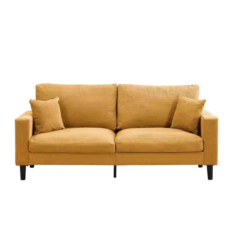 3-Seat Upholstered Sofa with Wooden Frame