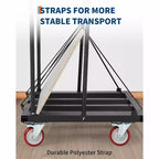 Folding Table Cart with 1800 lb Capacity and Locking Swivel Wheels