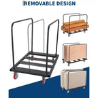 Folding Table Cart with 1800 lb Capacity and Locking Swivel Wheels