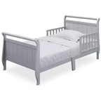 Wood Sleigh Toddler Bed with Bedrails