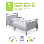 Wood Sleigh Toddler Bed with Bedrails