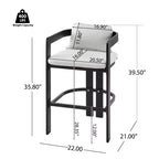 Modern Aluminum Outdoor Bar Stools with Cushion