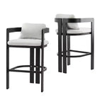 Modern Aluminum Outdoor Bar Stools with Cushion