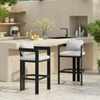 Modern Aluminum Outdoor Bar Stools with Cushion