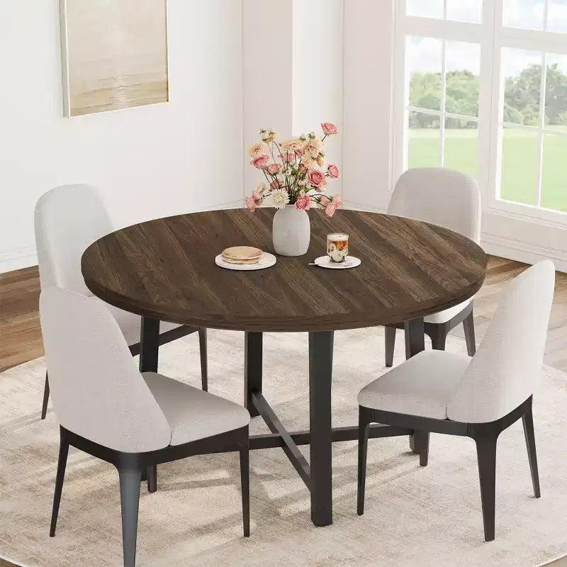 Industrial Style Round Dining Table