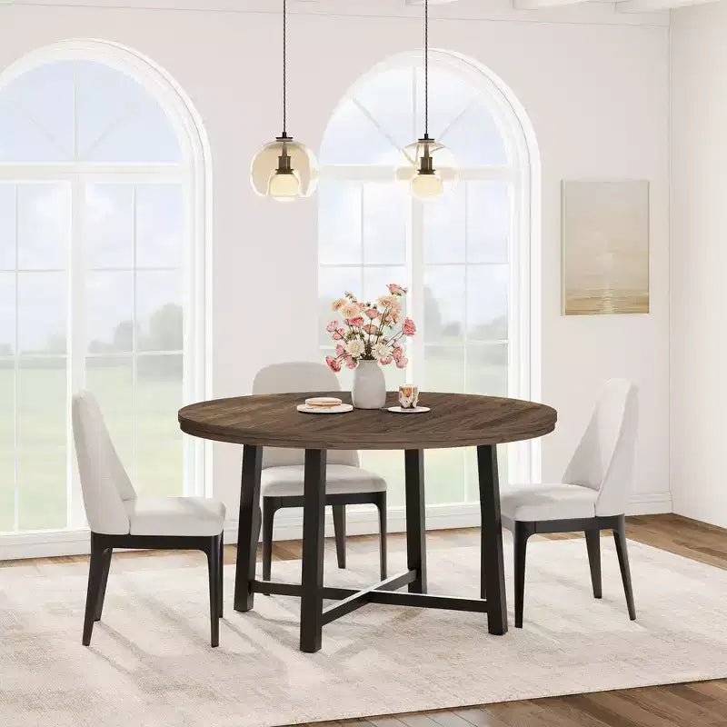 Industrial Style Round Dining Table
