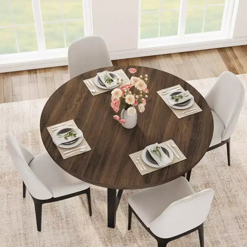 Industrial Style Round Dining Table