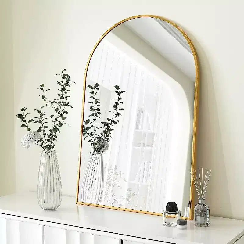 24 x 36 Arched Wall Mirror with Aluminum Alloy Frame