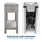 Console Table with 3 Drawers and Open Shelves, 54-Inch Farmhouse Entryway Table