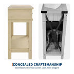 Console Table with 3 Drawers and Open Shelves, 54-Inch Farmhouse Entryway Table