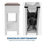 Console Table with 3 Drawers and Open Shelves, 54-Inch Farmhouse Entryway Table