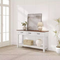 Entryway Table, Console Table with 3 Storage Drawers, 3 Tier Farmhouse Wooden Sofa Table, Hallway Tables
