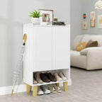 Freestanding Shoe Storage Cabinet with Open Shelf and 2-Door Cabinet