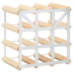 Countertop Wine Rack Bottle Holder with Solid Wood and Metal Frame