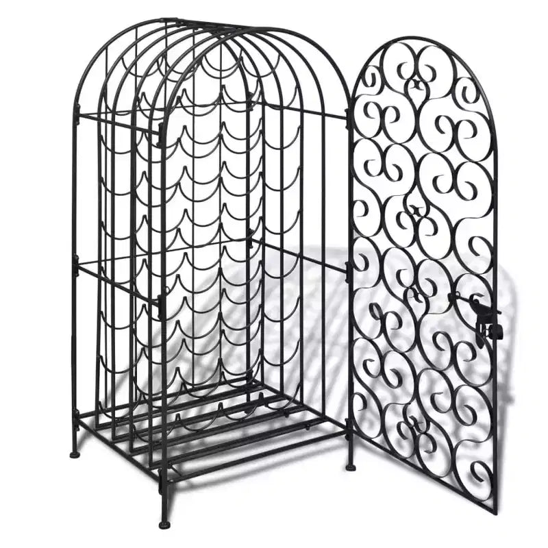vidaXL Wine Rack Wine Bottle Holder Pantry Floor Wine Cabinet Organizer Metal