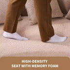 65-Inch Curved Loveseat Sofa with 3 Pillows, Chenille Upholstery, No Assembly Required