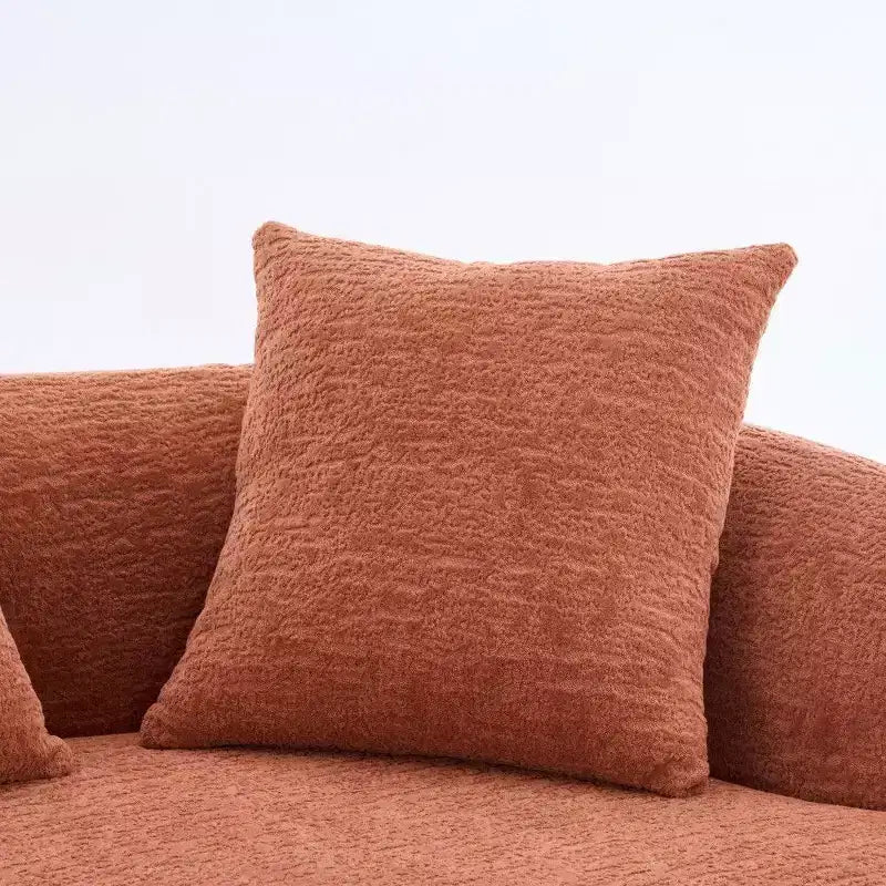 65-Inch Curved Loveseat Sofa with 3 Pillows, Chenille Upholstery, No Assembly Required