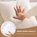 65-Inch Curved Loveseat Sofa with 3 Pillows, Chenille Upholstery, No Assembly Required