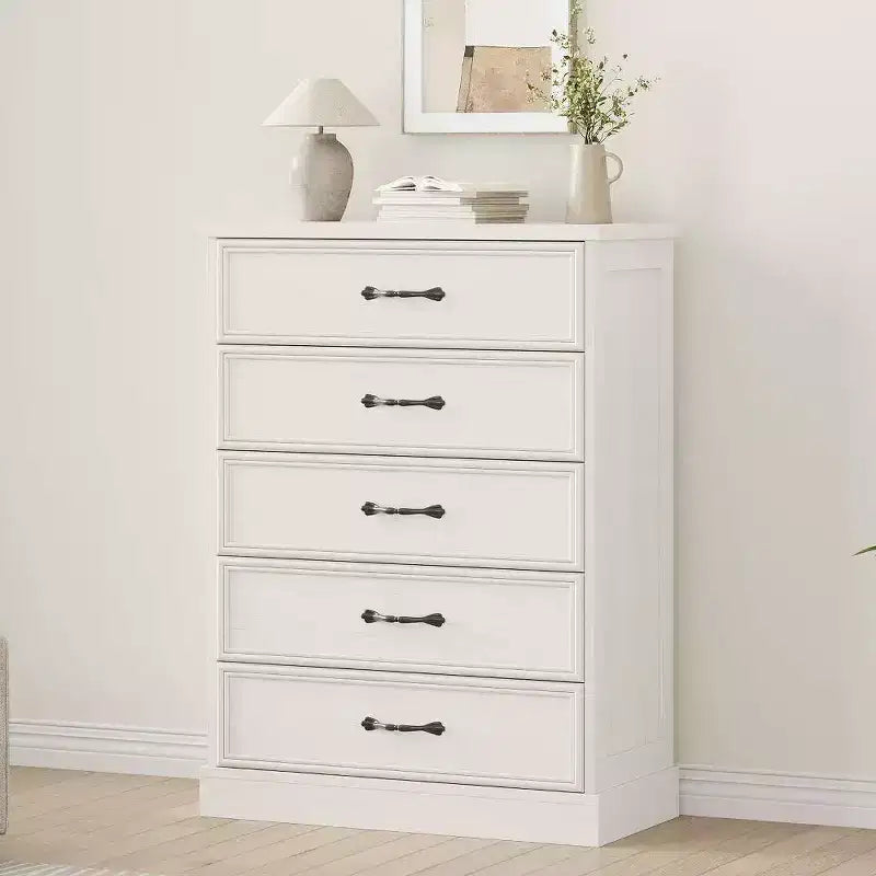 5-Drawer Chest Dresser, 42.7" Tall Storage Cabinet for Bedroom, Living Room and Nursery