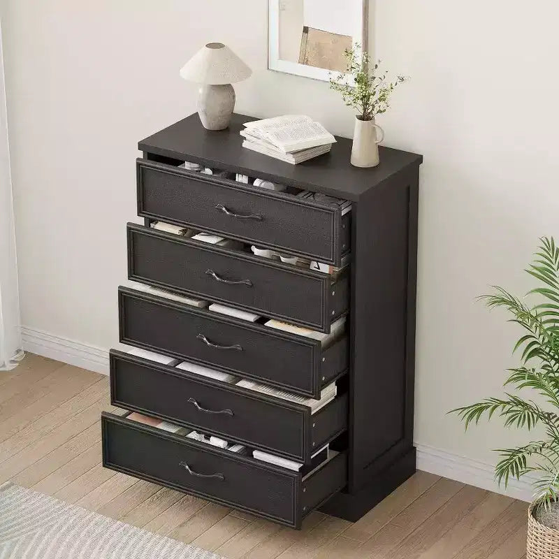 5-Drawer Chest Dresser, 42.7" Tall Storage Cabinet for Bedroom, Living Room and Nursery