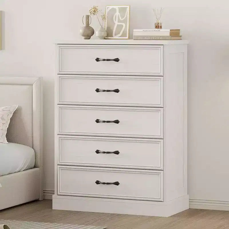 5-Drawer Chest Dresser, 42.7" Tall Storage Cabinet for Bedroom, Living Room and Nursery