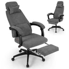 Costway Reclining Home Office Chair Retractable Footrest High-Back Ergonomic Executive