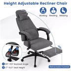 Reclining Home Office Chair with Retractable Footrest and High Back