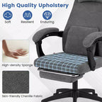 Reclining Home Office Chair with Retractable Footrest and High Back