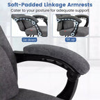 Reclining Home Office Chair with Retractable Footrest and High Back