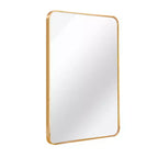 24x36 Inch Rectangle Wall Mirror with Brushed Aluminum Frame and Shatterproof Film