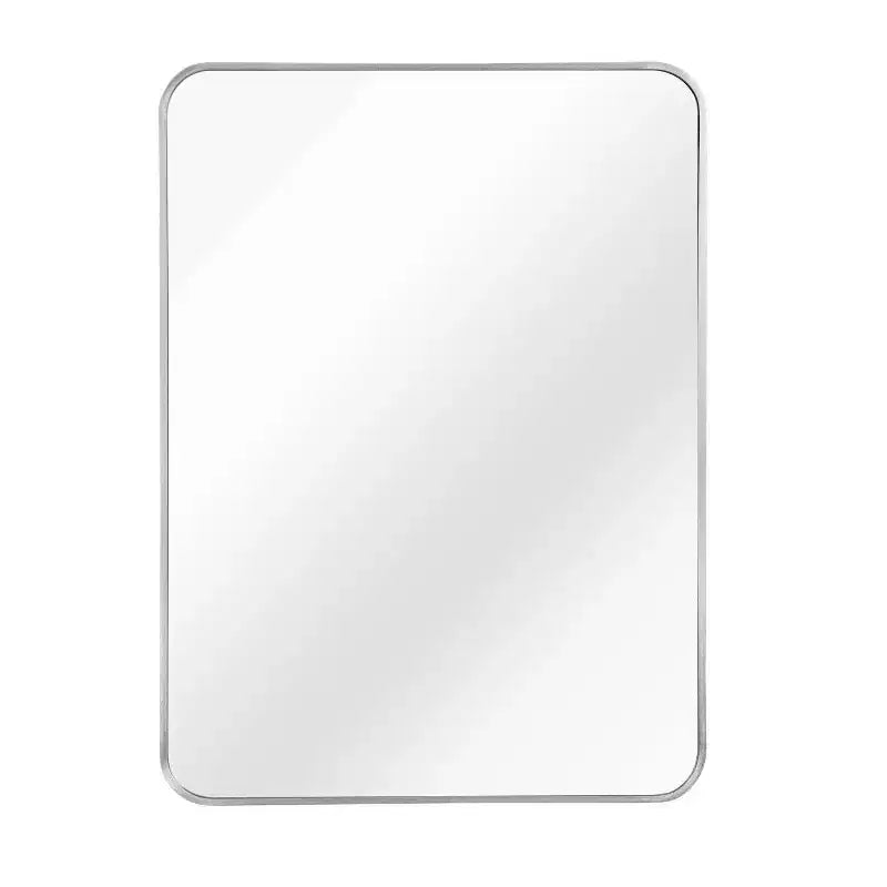 24x36 Inch Rectangle Wall Mirror with Brushed Aluminum Frame and Shatterproof Film
